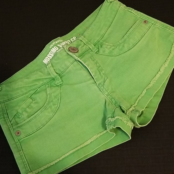 2 Pair Sz 3 MOSSIMO Shorts Green/Peach color - Picture 5 of 7
